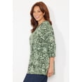 thumbnail image 3 of Catherines Women's Plus Size Petite Easy Fit 3/4-Sleeve V-Neck Tunic, 3 of 4