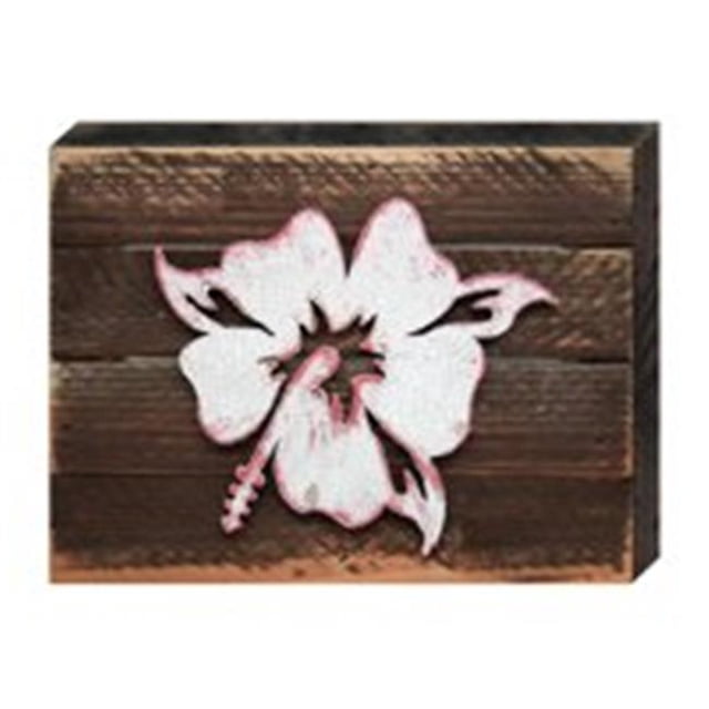 Designocracy 98421-18 Hibiscus Flower Art on Board Wall Decor