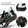 thumbnail image 7 of Black And White Cow Print Walking Shoes for Men Woman Lightweight Tennis Fashion Elastic Sports Shoes Cushion Basketball Shoes, 7 of 7