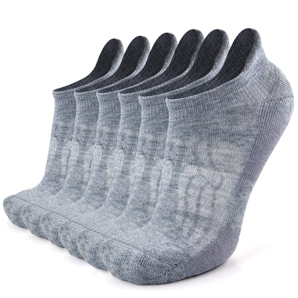 Calcetines de lana, cortos, de corte bajo, antiampollas, 6 pares