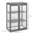 thumbnail image 3 of Outsunny Cold Frame Greenhouse with Wood Frame, 2 Shelves, Dark Gray, 3 of 9