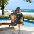 thumbnail image 3 of Yayeee Kids Hooded Towels Toddler Soft Absorbent Beach Bathing Wrap 50" x 23.5", Sun Moon and Stars Pattern, 3 of 5