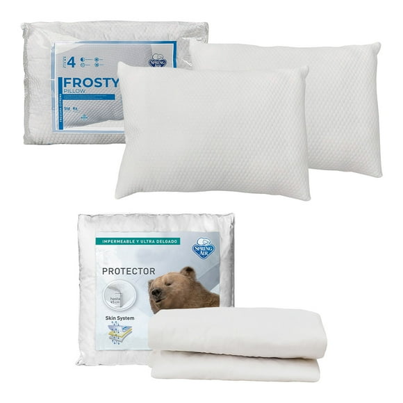 Protector de Colchón King Size + 2 Almohadas Frosty
