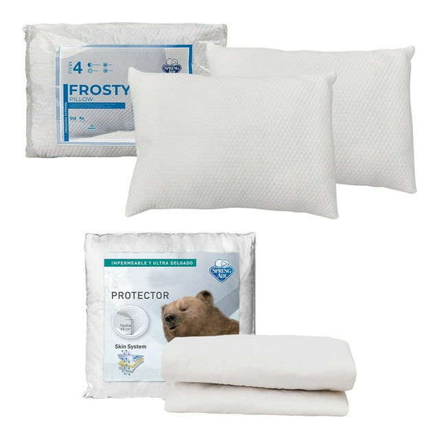 Protector de Colchón King Size + 2 Almohadas Frosty