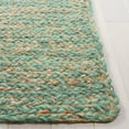 thumbnail image 3 of SAFAVIEH Natural Fiber Geordie Solid Area Rug, Green/Natural, 6' x 6' Square, 3 of 11