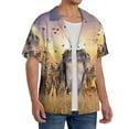thumbnail image 4 of Fotbe Wildlife Protection print Short Sleeve Button Down Shirts for Men Casual Summer Beach Wrinkle Free Shirt-3X-Large, 4 of 7