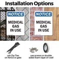 thumbnail image 3 of (2 Pack) Medical Gas In Use OSHA Notice Sign 12 Inch X 18 Inch Plastic Sign, Weather Resistant, UV Protected for Workplace, Business, and Construction Site, Made in the USA, 3 of 8
