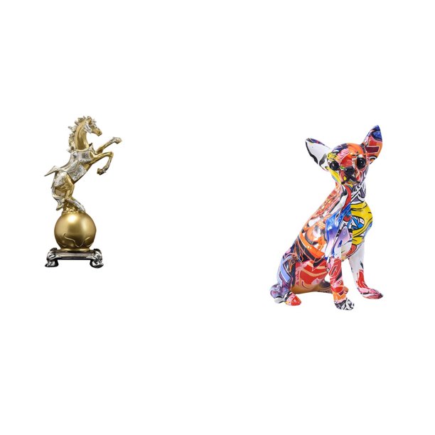 Figura de escritorio,Estante de estatua de caballo para escritorio,oficina,decoración del hogar,Figura decorativa de escritorio de resina para decoración del hogar,Figura decorativa,Estatua