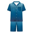 thumbnail image 4 of GERsome Mens Pajamas Sets 2 Piece Short Sleeve Button Down Tops and Shorts Sets for Men Soft Lightweight Sleepwear S-2XL, 4 of 5