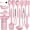 Pink, variant on Chef 22-Piece Silicone Cooking Utensils Set, Heat Resistant & Dishwasher Safe Kitchen Tools, Non-Scratch Spatula Set for Nonstick Cookware (Pink)