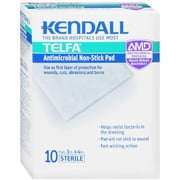 Kendall Telfa Antimicrobial Non-Stick Pads 3 Inches x 4 - 10ct