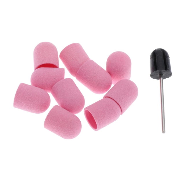 10 piezas de bandas de lijado + 1 pieza de mandril kits de herramientas Rosado Yuyangstore Bandas de lijado de manicura