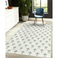thumbnail image 4 of Fleur De Lis Decorative Rug, Repeated Abstract Floral Old Antique Royal Forms in Checkered Effect, Quality Carpet for Bedroom Dorm and Living Room, 6 Sizes, Sage Green, by Ambesonne, 4 of 4