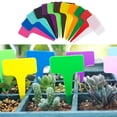thumbnail image 6 of 100Pcs Plastic Stick T Plant Labels Garden Pot Tray Flower Tag Free Marker (Coffee color), 6 of 7
