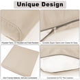 thumbnail image 4 of Olurrisa 14-Piece Outdoor Sectional Cushion Set, Beige Deep Seat Polyester with Removable Covers for Patio Furniture, 4 of 8