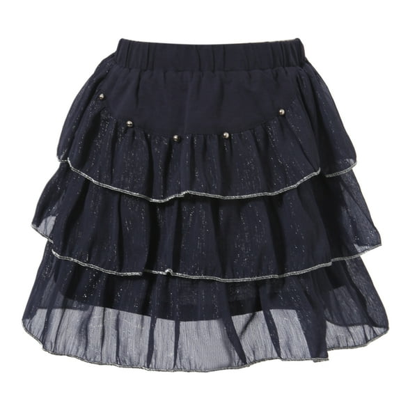 Richie House Girls' Leyered Skirt with Elastic Waistband RH1614
