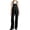 Black, variant on Casual Women's Vintage Denim Overalls with Stretch Fabric and Adjustable Straps
