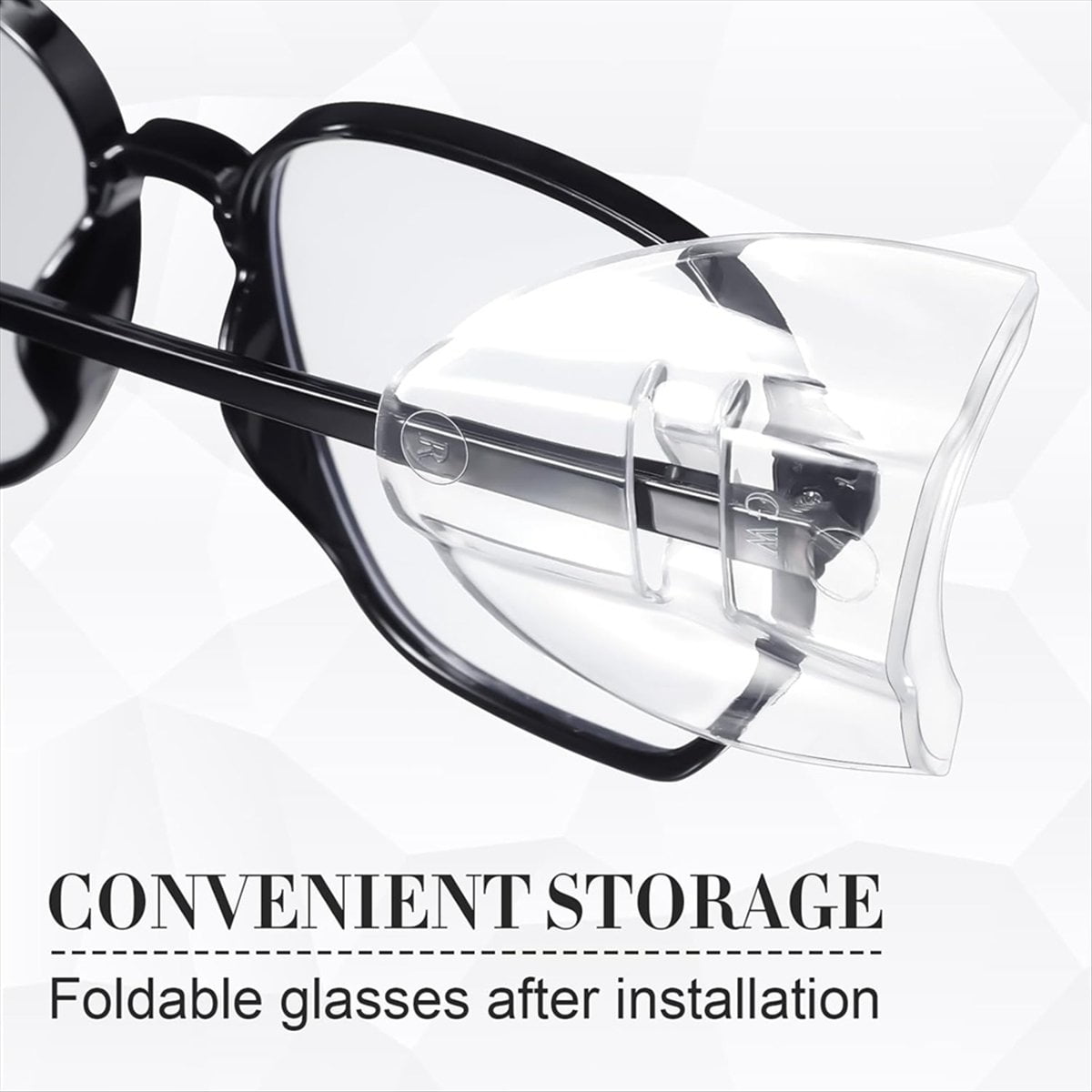 Safety Glasses Side  for Prescription Eyeglasses Slipon SideShields Side Guards Transparent