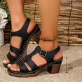 thumbnail image 6 of Mostsola Womens Heeled Sandals Open Toe T-Strap Slingback Heels Comfort Block Heel Pumps, 6 of 8