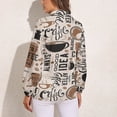 thumbnail image 2 of Coffee Themed Long Sleeve Blouse Woman Streetwear Casual Shirts Summer Oversize Woman Streetwear Clothing Birthday Present, 2 of 7