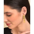 thumbnail image 2 of Gold Plated Designer Geometric Hoops, 2 of 4