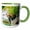 Green/White, variant on 3drose, Alaska, Lake Clark. Grizzly Bear Walks Shoreline Among the Boulders., 11oz Two-tone Red Mug
