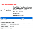 thumbnail image 2 of Pump To Line Power Steering Pressure Line Hose Assembly - Compatible with 2010 Volvo XC60 3.2L 6-Cylinder, 2 of 2