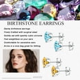 thumbnail image 3 of 1-12 Pairs Stainless Steel Womens CZ Stud Earings Set Piercing Jewelry 3-8mm, 3 of 6