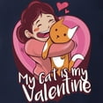 thumbnail image 3 of CafePress - My Cat Is My Valentine Long Sleeve T Shirt - Mens Hooded Shirt, 3 of 3