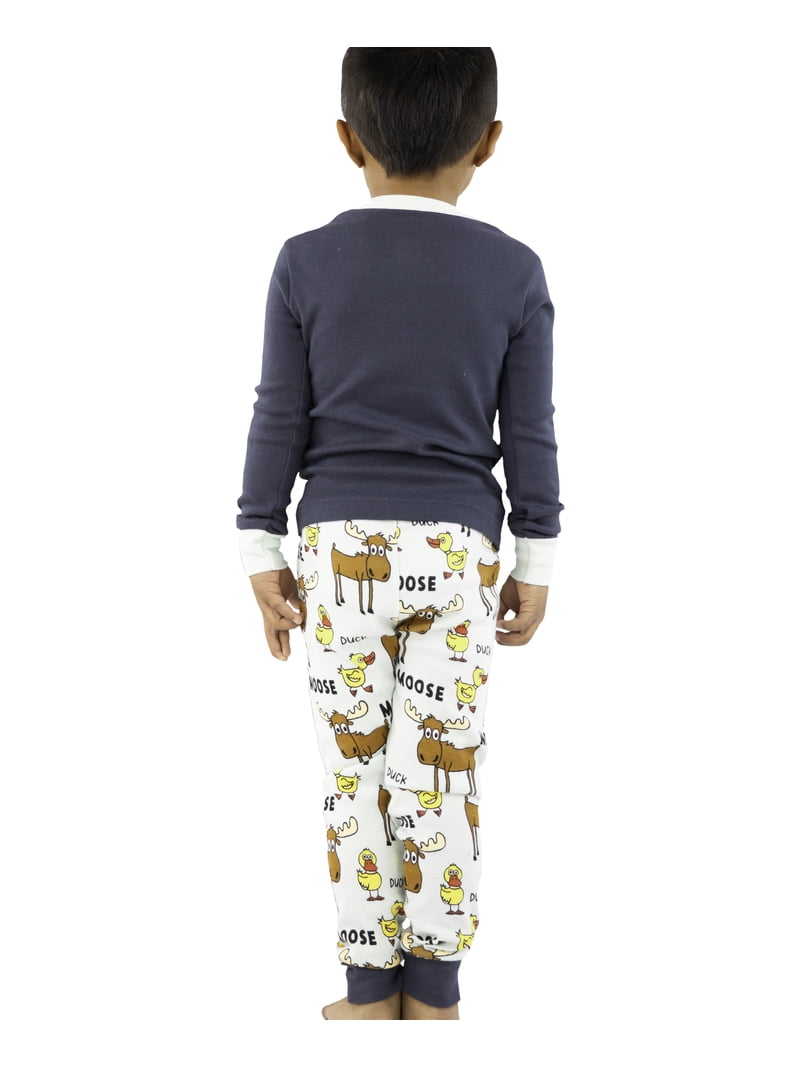 Children's Unisex Cotton Long Sleeves Pajama Set Girls Pajamas For Spring And Fa