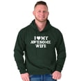 thumbnail image 3 of I Love My Awesome Wife Cute Husband Hoodie Hooded Sweatshirt Men Brisco Brands 3X, 3 of 6