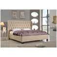 thumbnail image 2 of BenJara Full Size Platform Bed with Button Tufted Back and Rails Tan-Color:Tan, 2 of 2