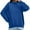 Blue, variant on ManxiVoo Women's High Neck Pure Cotton Sweatshirt Long Sleeve Versatile Solid Color Casual Winter Pullover L Size Blue