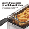 thumbnail image 5 of Electric Deep Fryer with Frying Basket, 1500 Watts, 3 Liter Oil Capacity, Stainless Steel, 5 of 6