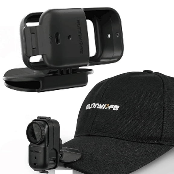 Sunnylife 360° Rotating Hat Clip Mount for DJI Osmo Nano – Adjustable Hands-Free POV Camera Holder for Outdoor Sports, Travel, and Vlogging