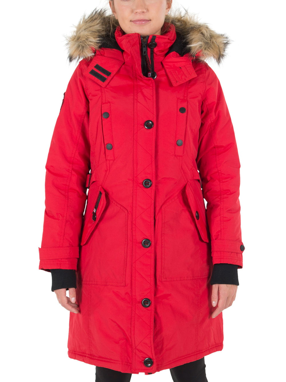 Canada Weather Gear Women's Insulated Parka - red, m - Walmart.com