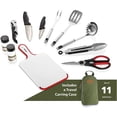 thumbnail image 2 of Wealers Kitchen Gadgets | 11- Piece Cooking Utensils Set for Travelers | Compact Sized Travel Organizer | Stainless Steel Cookware | Green, 2 of 7