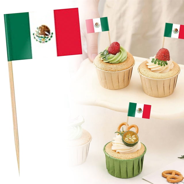 Country Flag Toothpicks | Cake and Burger Decorative Sticks | Flags for Themed Meals