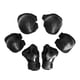 Kids Rollerblading Protective Gear Set - 6-Piece Wrist, Elbow & Knee Pads In Black (For Skate & Blade Safety)