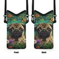 thumbnail image 6 of SEANATIVE Small Crossbody Phone Carry Pouch for Women Men with Removable Adjustable Strap Waterproof Mini Shoulder Bag Fits Most Smartphones, 8 x 4 inch, Pug Dog Butterfly Daisy Flower, 6 of 7