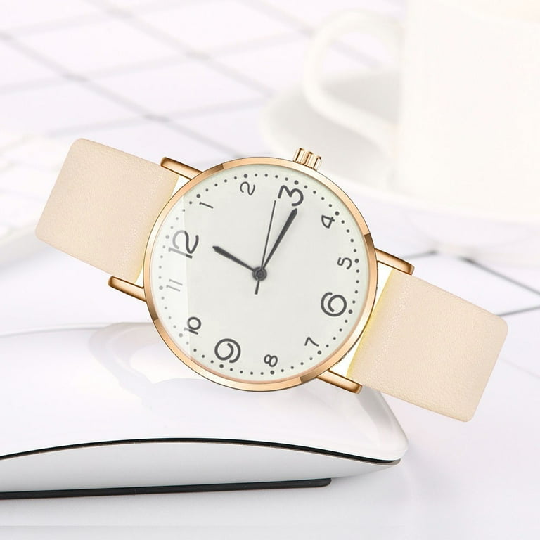 Watch Quartz Women's Watch Band Metal Newv Strap Casual Wide Watch