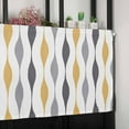 thumbnail image 6 of Valance Curtain Yellow Grey Wavy Stripe Kithcen Curtians Window Treatments Geometric Abstract Art Topper Curtain Rod Pocket Valances for Kitchen Bathroom Living Room 54 X 18 Inch, 1 Panel, 6 of 6