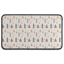 Beige Christmas Tree Pattern Door Rugs,Washable Non Slip Door Mats Indoor,Decorative Door Mats,Entry Mat Indoor for Entrance,Bedroom,Kitchen,Bathroom,30"x17"