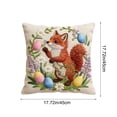 thumbnail image 3 of Yurqghjb 18x18 Inch Plush Embroidered Throw Pillow Cover for Spring Easter Sofa Decor, 3 of 6