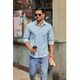 thumbnail image 2 of COOFANDY Mens Long Sleeve Button Down Shirts Untucked Shirts for Men Casual Dress Shirts Wedding Shirts, 2 of 6