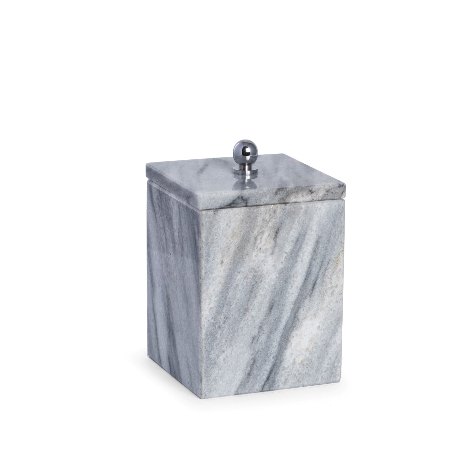 Marble Bath Canister with Lid in Cloud Grey - Walmart.com