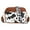 White, variant on FALAN MULE Women's Leather Crossbody Bag, Cow Print Cell Phone Purse, Triple Zip Pocket, Adjustable Shoulder Strap
