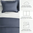 thumbnail image 6 of Noble Linens Navy Quatrefoil Pattern Duvet Set 3-Piece Duvet Cover Set, King/Cal King, 6 of 11