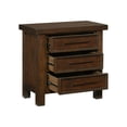 thumbnail image 7 of 6pc Master Bedroom Furniture Set Classic Brown Finish Cal-King Size Captain Storage Bed, 7 of 7