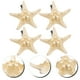thumbnail image 4 of 4 Uds. De pinzas para el pelo naturales hechas a mano con forma de estrella de mar de cinco puntas, accesorios para el cabello para mujeres y niñas (tamaños y colores aleatorios), 4 of 5